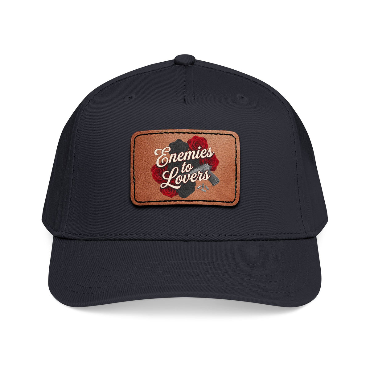 Enemies to Lovers Leather Patch Baseball Cap — Romantic Novelty Trucker Hat