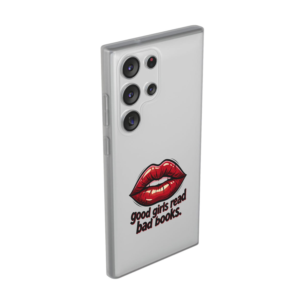 Phone Case — 'Good Girls Read Bad Books' Red Lips Slim Flexi Case