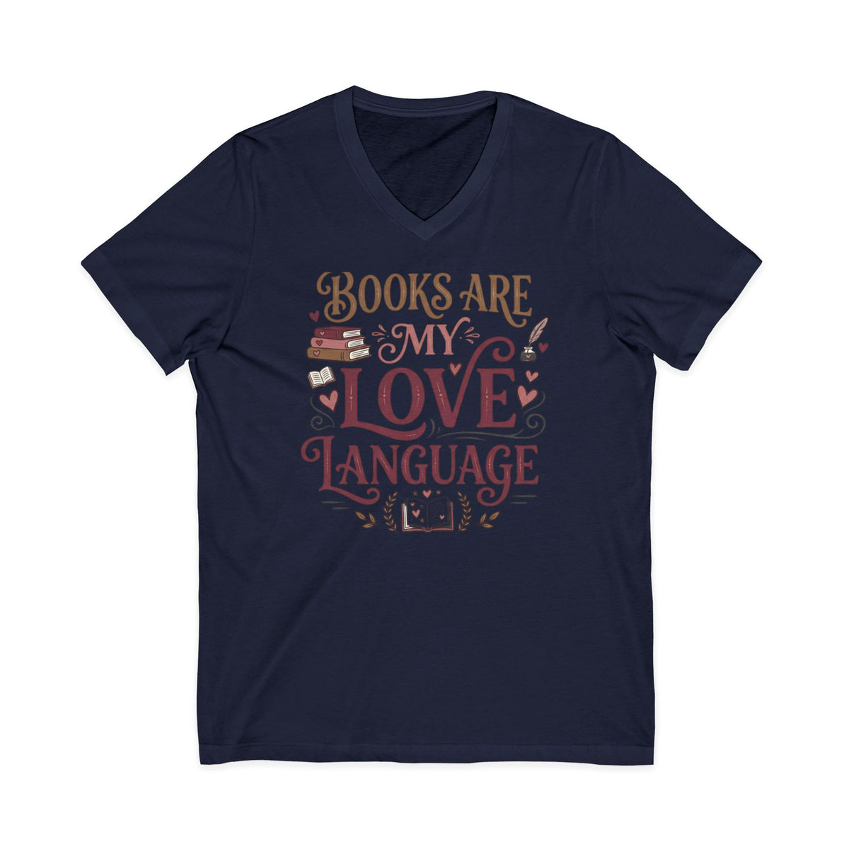 Books Are My Love Language V-Neck Tee