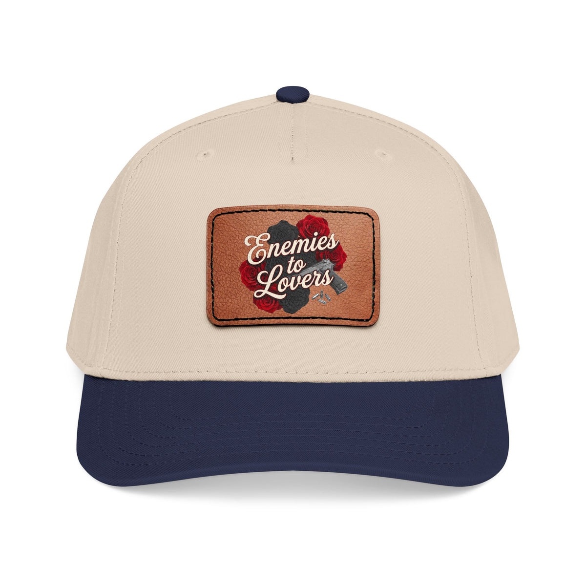 Enemies to Lovers Leather Patch Baseball Cap — Romantic Novelty Trucker Hat