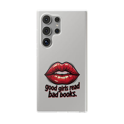 Phone Case — 'Good Girls Read Bad Books' Red Lips Slim Flexi Case