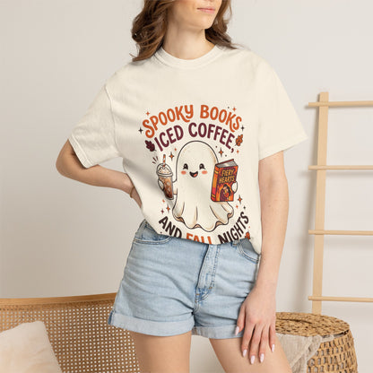Spooky Books, Iced Coffee and Fall Nights T-Shirt