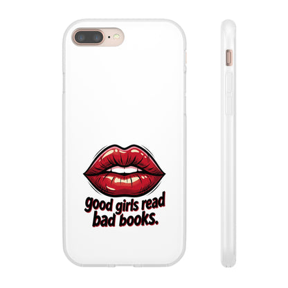 Phone Case — 'Good Girls Read Bad Books' Red Lips Slim Flexi Case