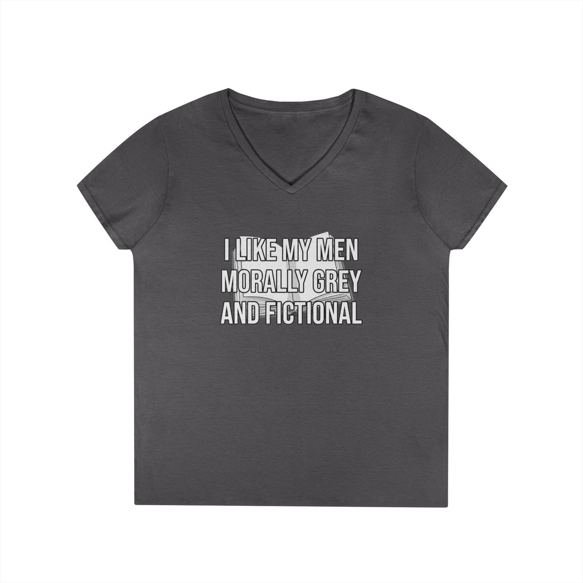 Morally Grey V-Neck Tee