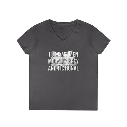 Morally Grey V-Neck Tee