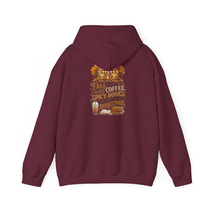 Fall Vibes Hoodie — 'Fall is for Cozy Coffee, Spicy Boots & Trips to the Bookstore' Pullover