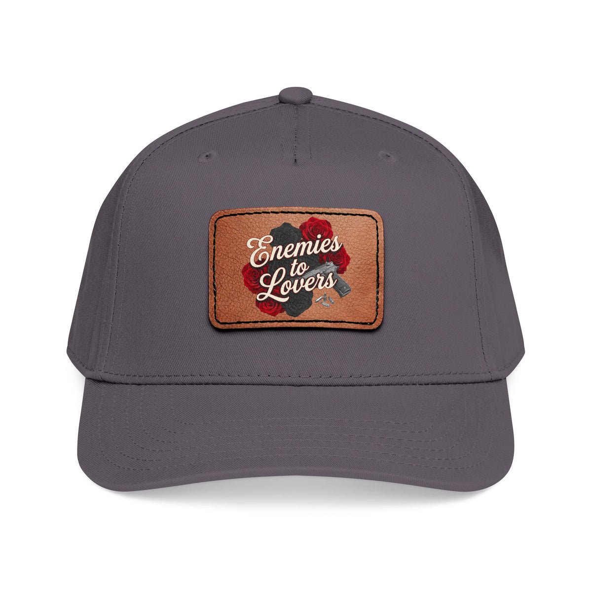 Enemies to Lovers Leather Patch Baseball Cap — Romantic Novelty Trucker Hat