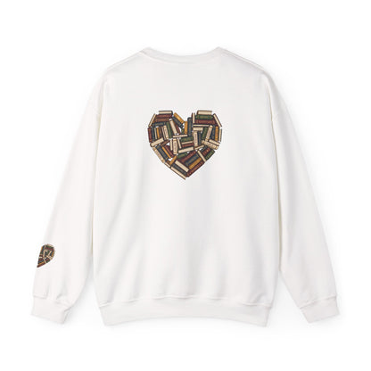 Sweatshirt — "Fall in Love with a Book" Cozy Reader Crewneck
