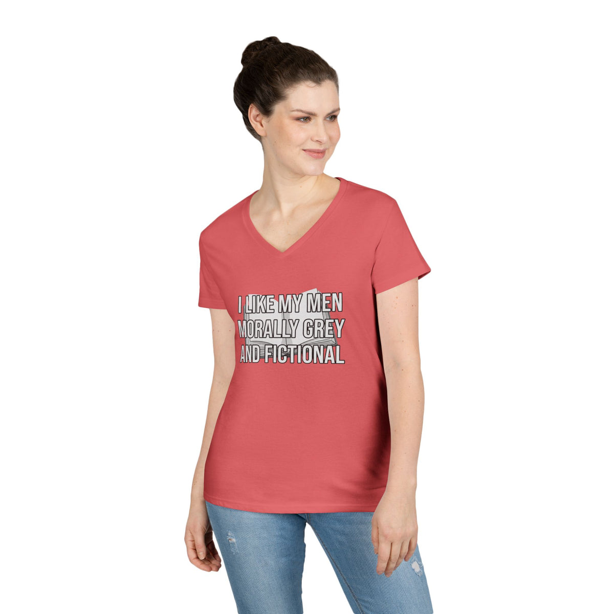 Morally Grey V-Neck Tee