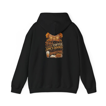 Fall Vibes Hoodie — 'Fall is for Cozy Coffee, Spicy Boots & Trips to the Bookstore' Pullover