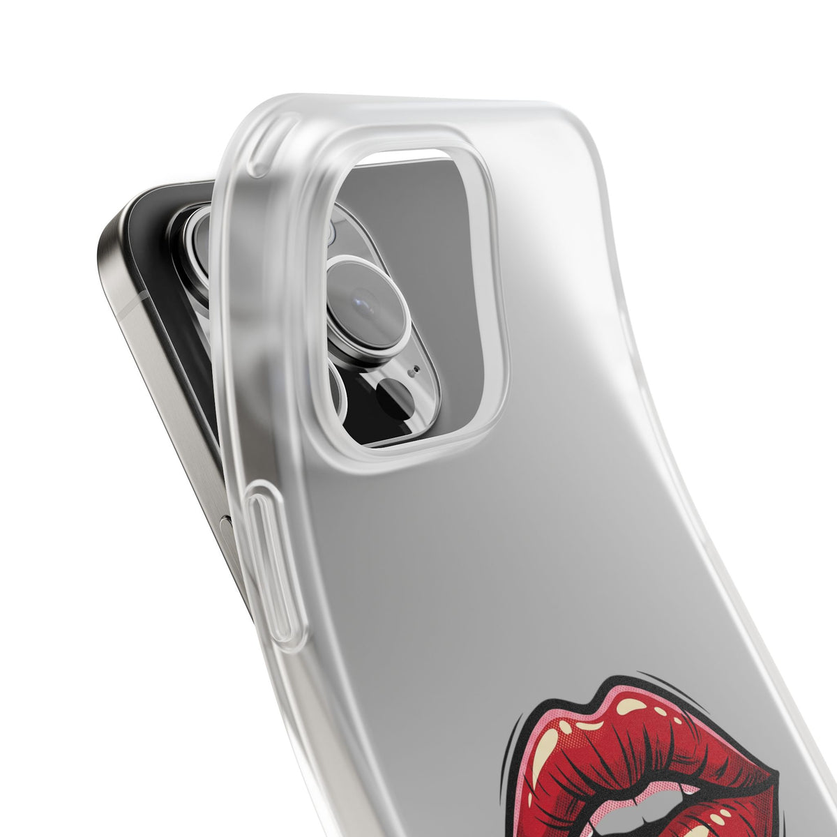 Phone Case — 'Good Girls Read Bad Books' Red Lips Slim Flexi Case
