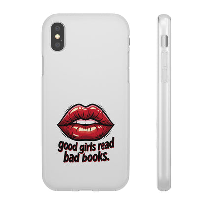 Phone Case — 'Good Girls Read Bad Books' Red Lips Slim Flexi Case