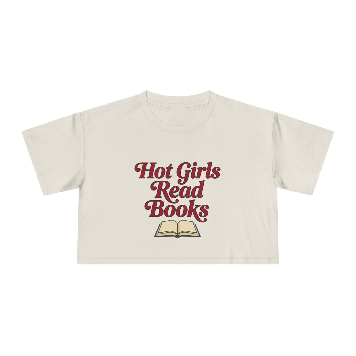 Hot Girls Read Books Crop Tee — Booklover Graphic Shirt