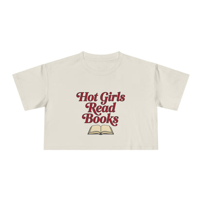 Hot Girls Read Books Crop Tee — Booklover Graphic Shirt