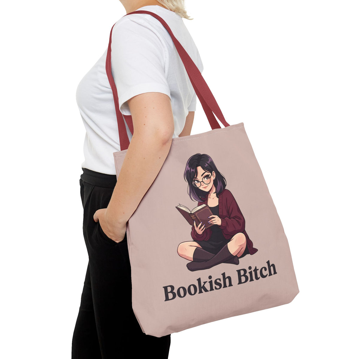 Bookish Bitch Tote Bag — Cute Reading Girl Literary Tote
