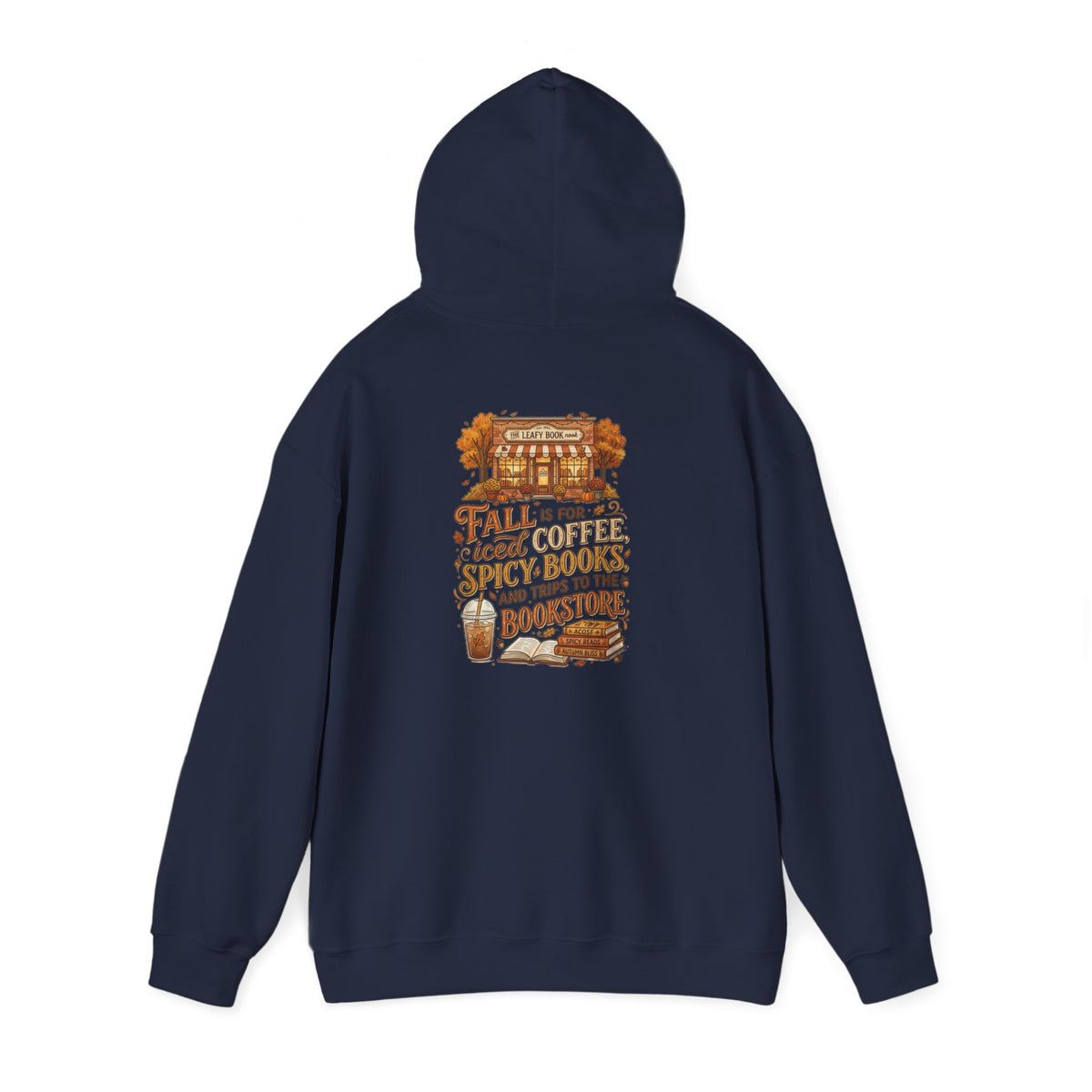 Fall Vibes Hoodie — 'Fall is for Cozy Coffee, Spicy Boots & Trips to the Bookstore' Pullover