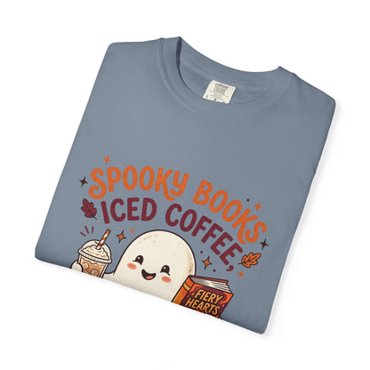 Spooky Books, Iced Coffee and Fall Nights T-Shirt