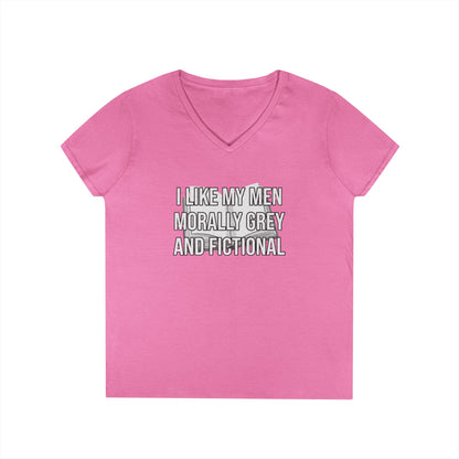 Morally Grey V-Neck Tee