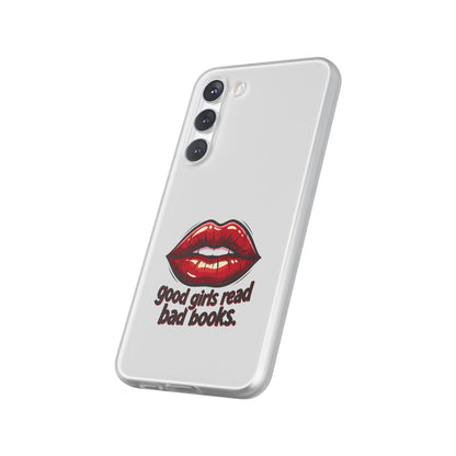 Phone Case — 'Good Girls Read Bad Books' Red Lips Slim Flexi Case