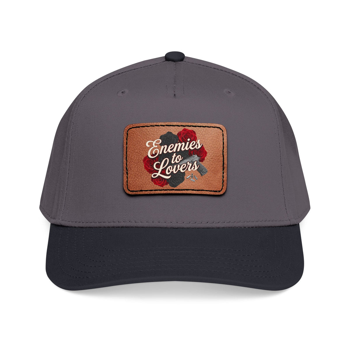Enemies to Lovers Leather Patch Baseball Cap — Romantic Novelty Trucker Hat