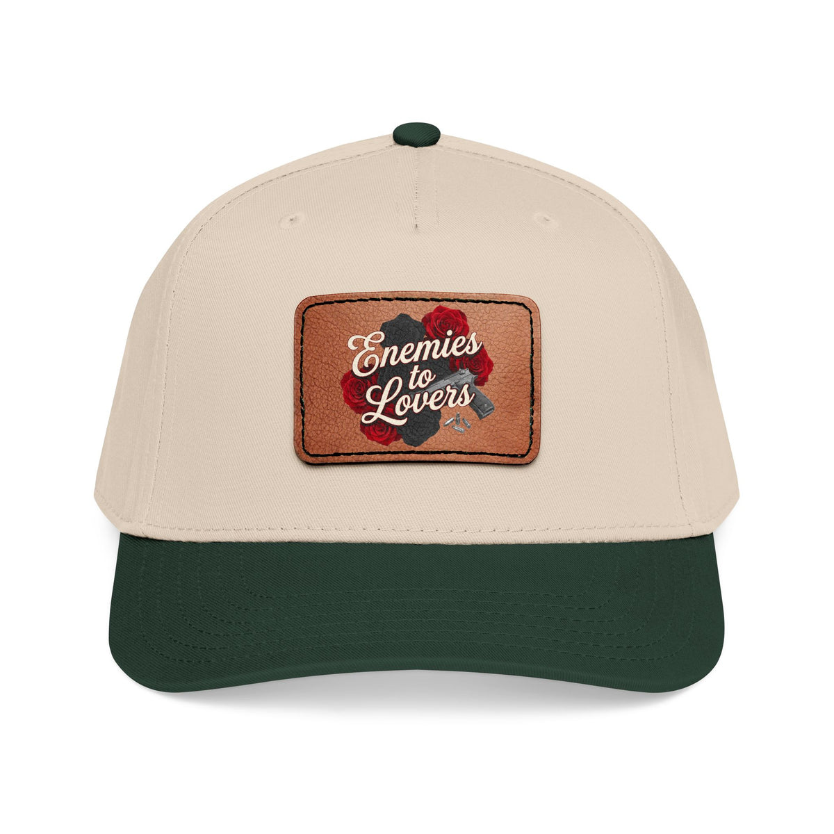 Enemies to Lovers Leather Patch Baseball Cap — Romantic Novelty Trucker Hat