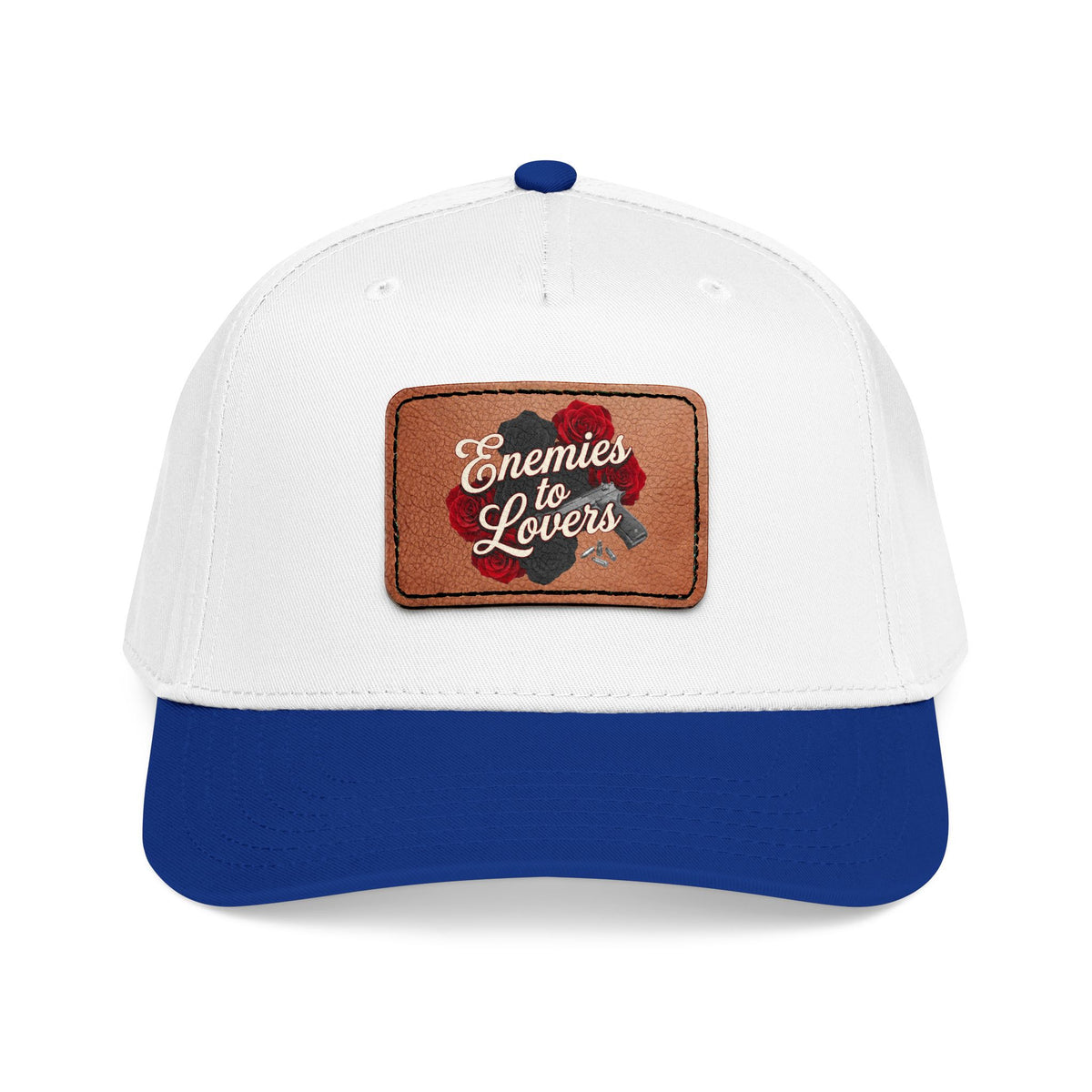 Enemies to Lovers Leather Patch Baseball Cap — Romantic Novelty Trucker Hat