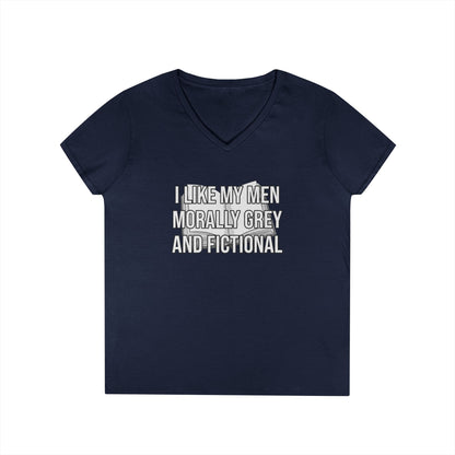 Morally Grey V-Neck Tee