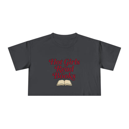 Hot Girls Read Books Crop Tee — Booklover Graphic Shirt
