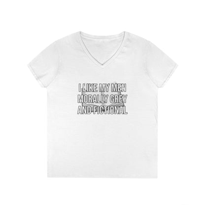 Morally Grey V-Neck Tee