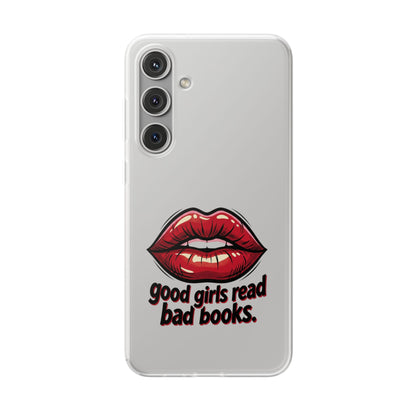 Phone Case — 'Good Girls Read Bad Books' Red Lips Slim Flexi Case