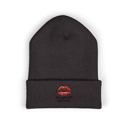 Embroidered 'Good Girls Read Bad Books' Cuffed Beanie