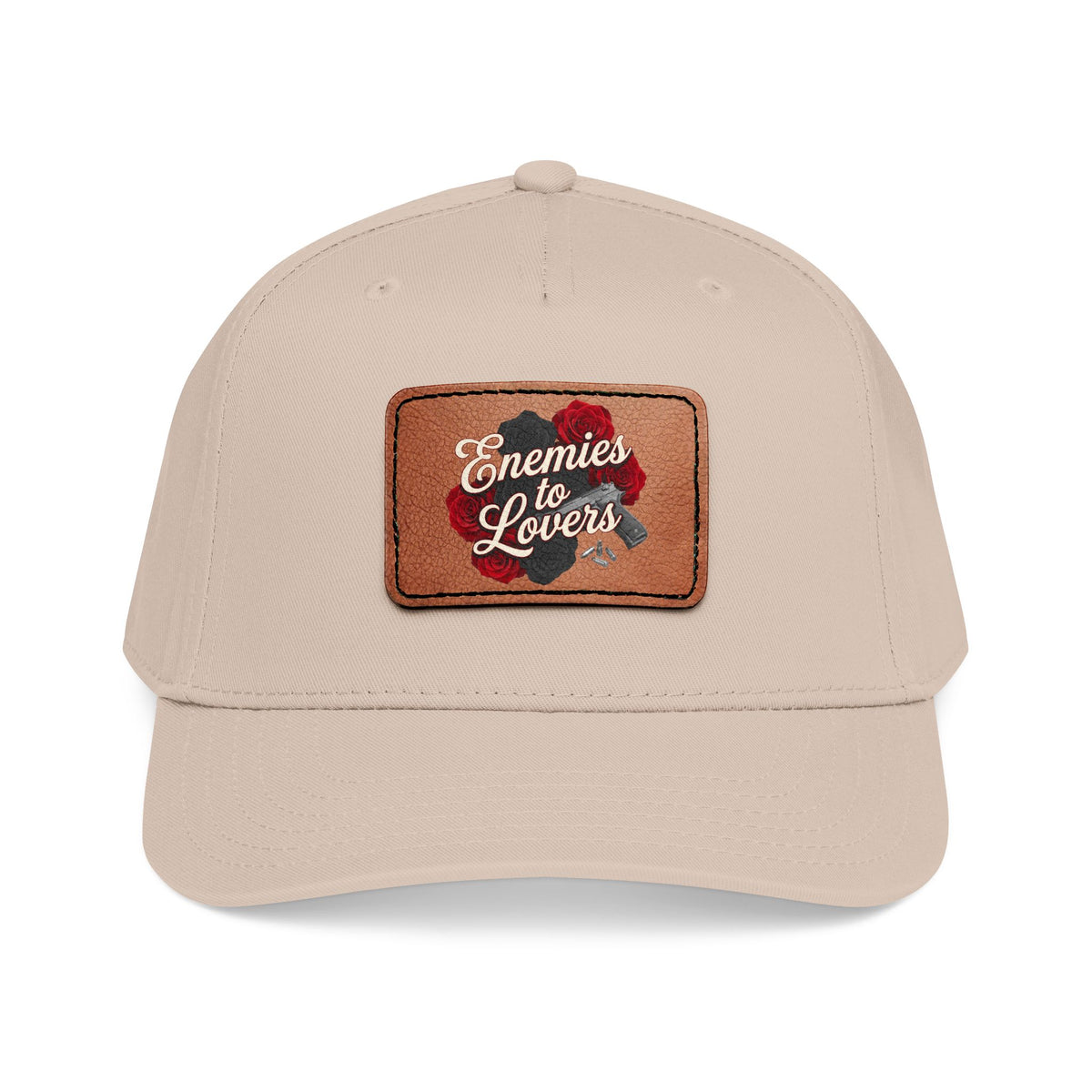 Enemies to Lovers Leather Patch Baseball Cap — Romantic Novelty Trucker Hat