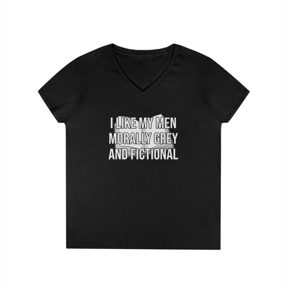 Morally Grey V-Neck Tee