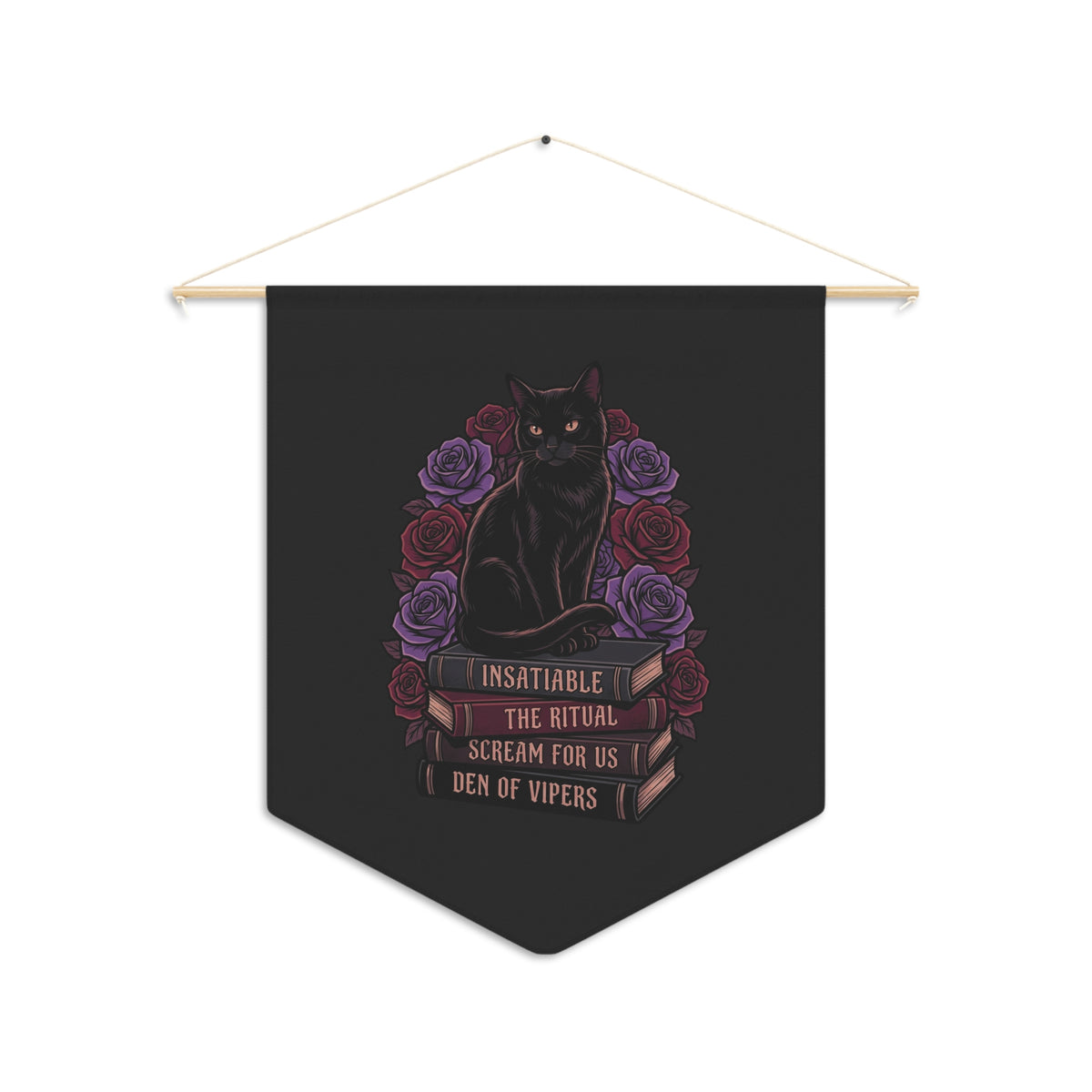 Gothic Black Cat Pennant