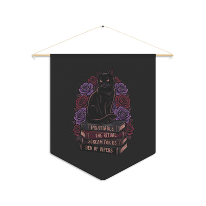 Gothic Black Cat Pennant