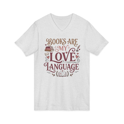 Books Are My Love Language V-Neck Tee
