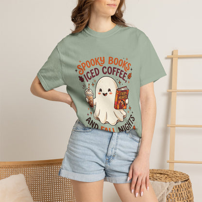 Spooky Books, Iced Coffee and Fall Nights T-Shirt