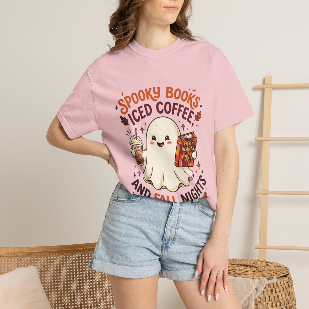 Spooky Books, Iced Coffee and Fall Nights T-Shirt