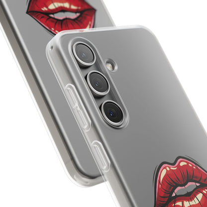 Phone Case — 'Good Girls Read Bad Books' Red Lips Slim Flexi Case