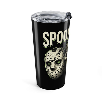 20oz Tumbler — "Spooky Vibes" Ghost Mask Halloween Travel Cup