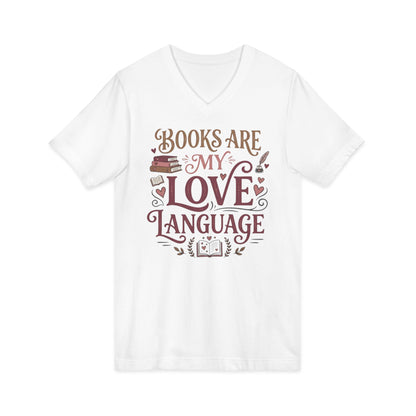 Books Are My Love Language V-Neck Tee