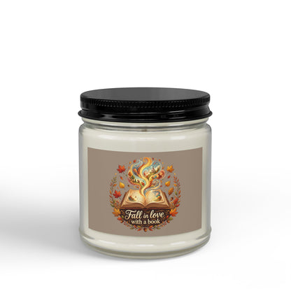 Fall in Love with a Book Soy Candle — Amber Jar Scented Candle (4oz & 9oz)