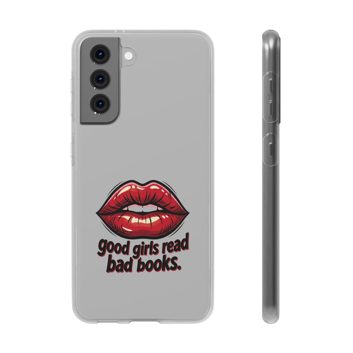 Phone Case — 'Good Girls Read Bad Books' Red Lips Slim Flexi Case