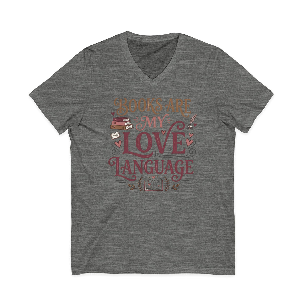Books Are My Love Language V-Neck Tee