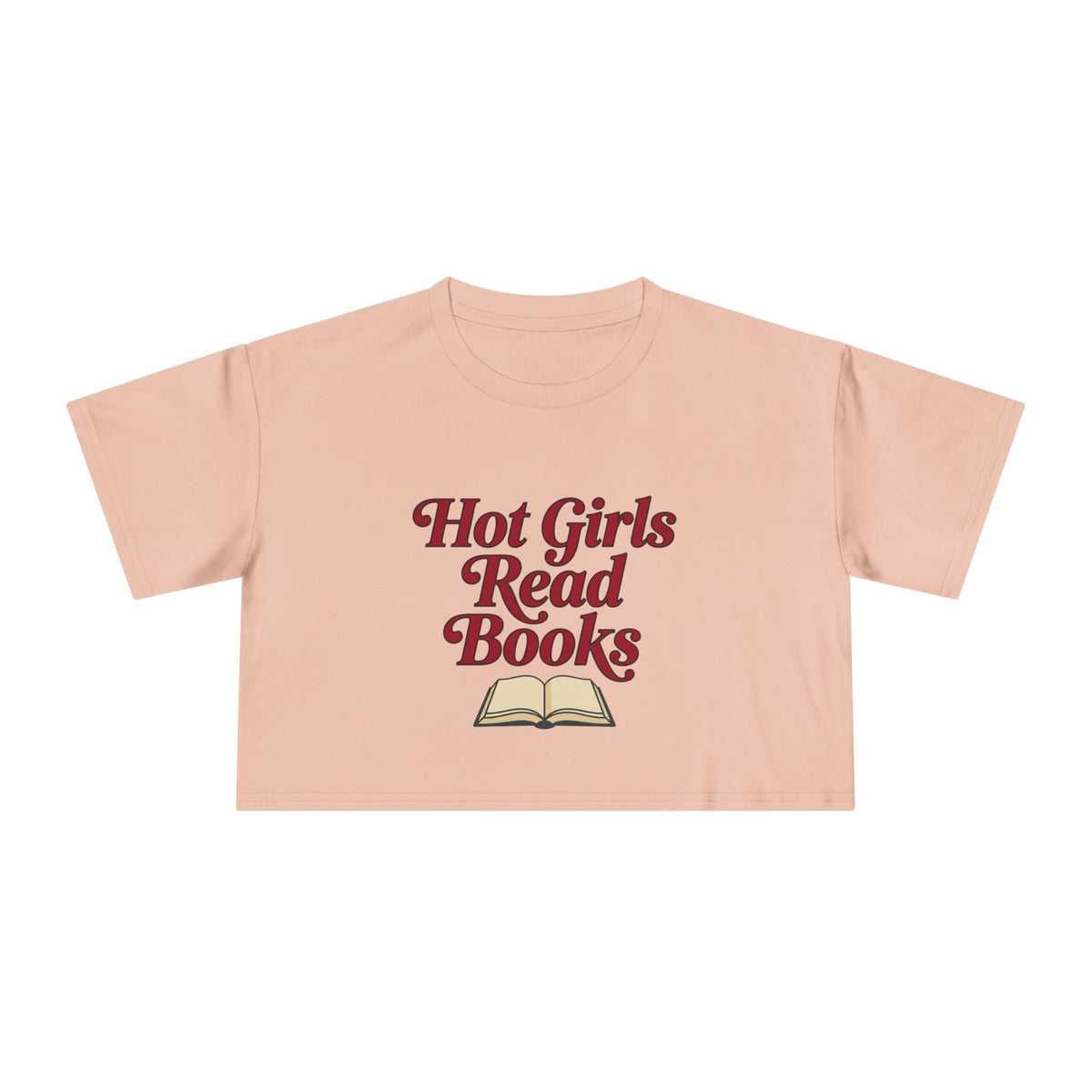 Hot Girls Read Books Crop Tee — Booklover Graphic Shirt