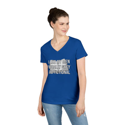 Morally Grey V-Neck Tee