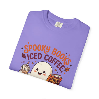 Spooky Books, Iced Coffee and Fall Nights T-Shirt