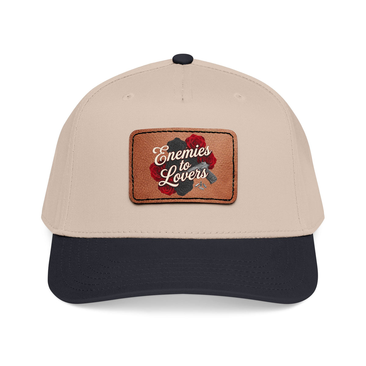 Enemies to Lovers Leather Patch Baseball Cap — Romantic Novelty Trucker Hat