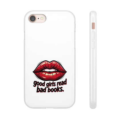 Phone Case — 'Good Girls Read Bad Books' Red Lips Slim Flexi Case