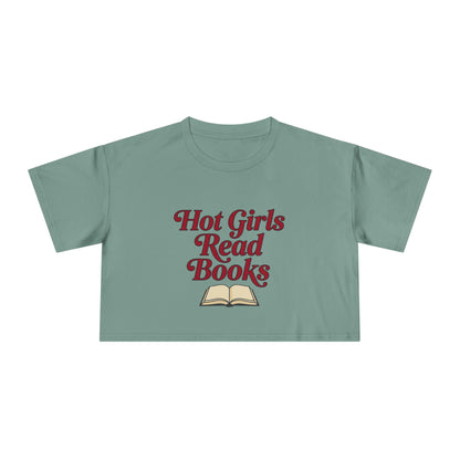 Hot Girls Read Books Crop Tee — Booklover Graphic Shirt